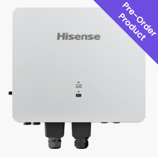 Hisense device with a pre-order product label on a white background