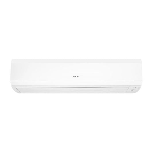 White Hitachi air conditioner on a white background