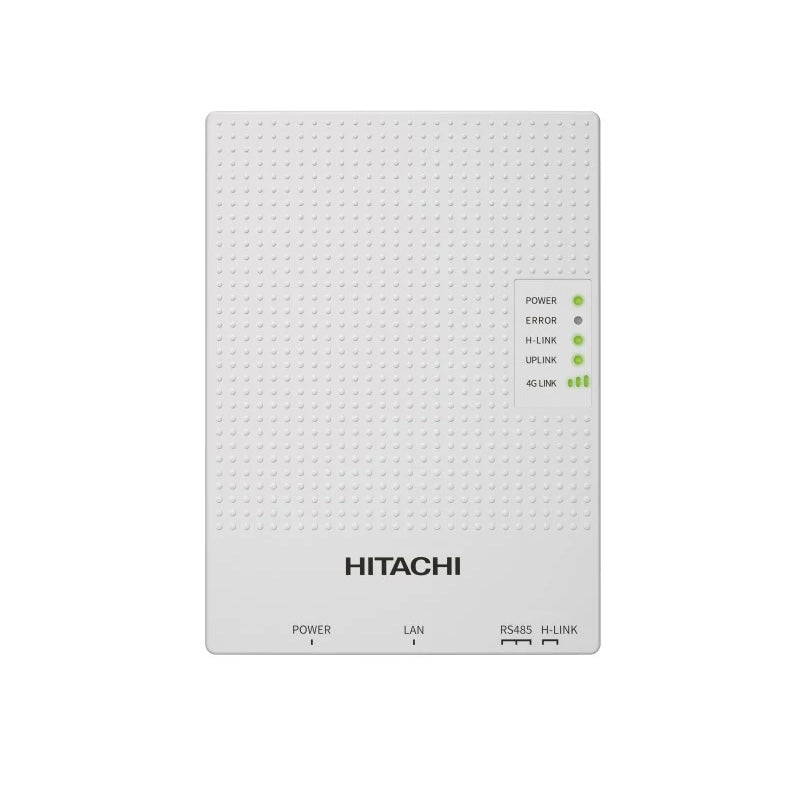 Hitachi device with LED indicators on a white background