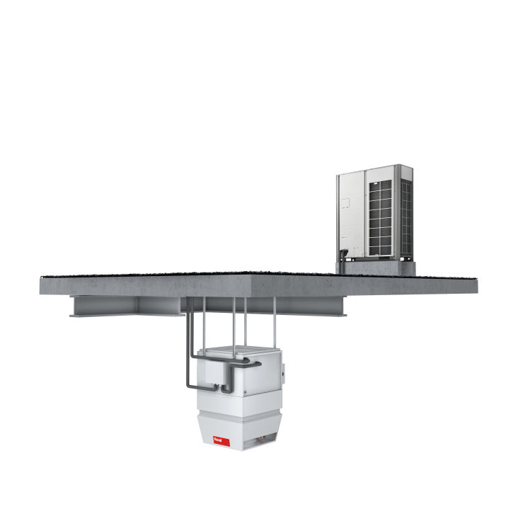 Commercial exhaust system on a white background