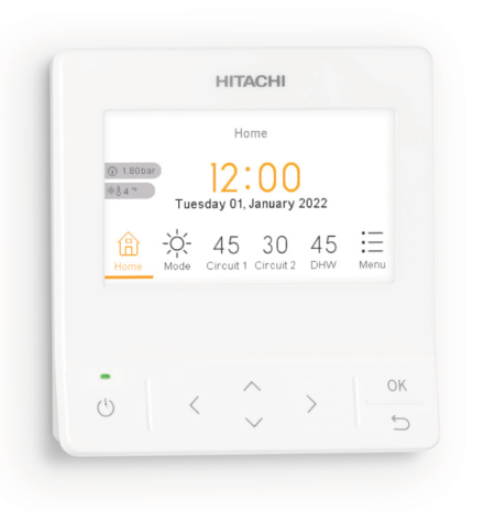 Hitachi LCD Wired Controller & Thermostat for Yutaki (PC-ARFH2E)