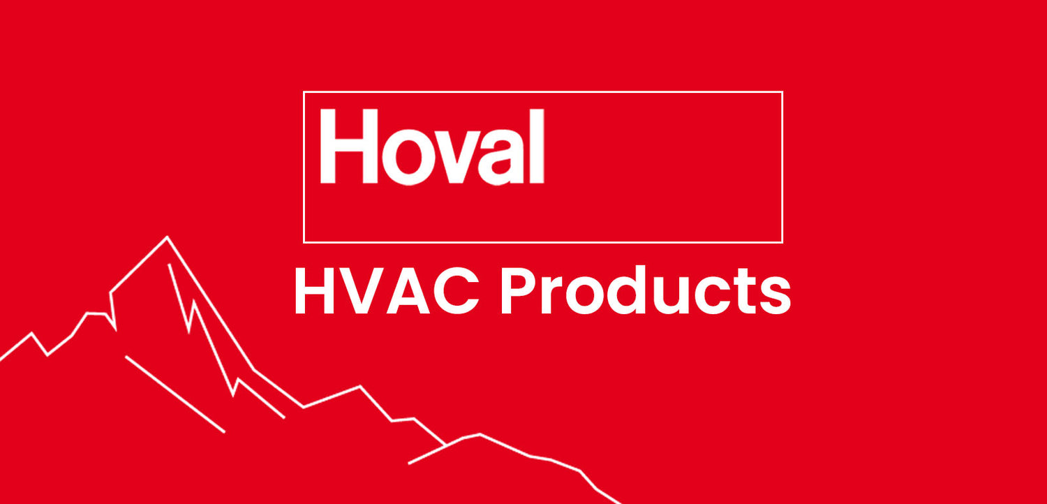 Hoval HVAC Products logo on a red background