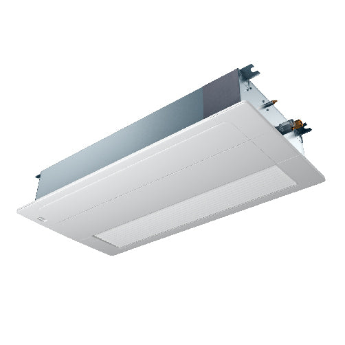Ceiling-mounted air conditioning unit on a white background