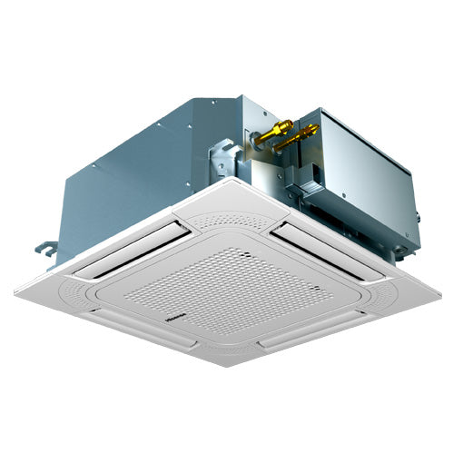 Ceiling-mounted air conditioning unit on a white background
