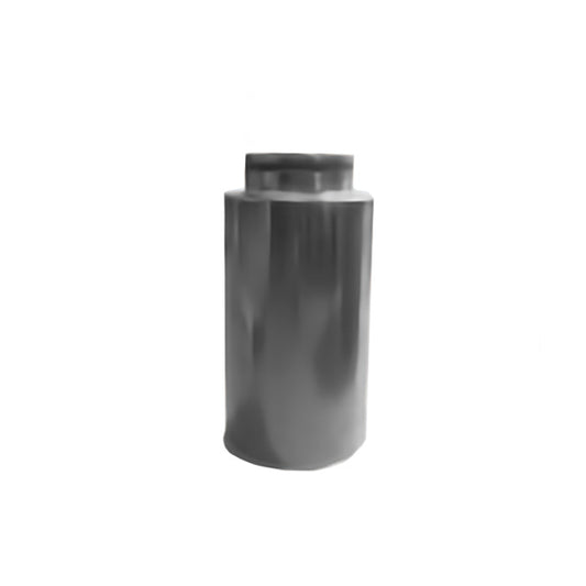 Metallic cylinder on a white background
