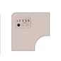 Control panel for a heating or cooling system on a beige background
