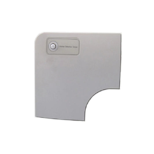 Grey panel on a white background