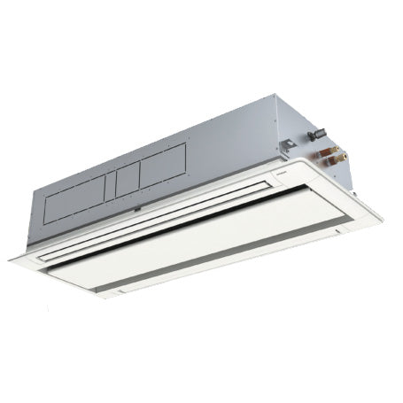 Ceiling-mounted air conditioning unit on a white background
