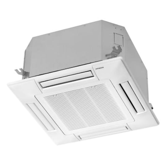 Boxy Ceiling-mounted air conditioning unit on a white background