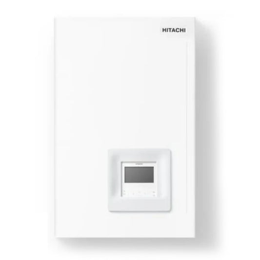 White Hitachi air conditioner on a white background
