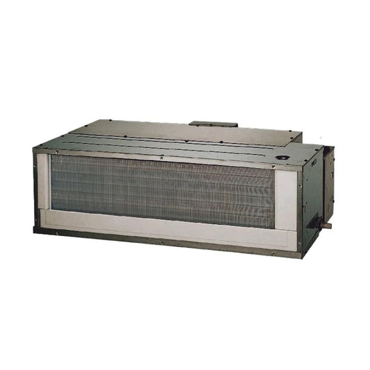 Black ducted Air conditioning unit on a white background