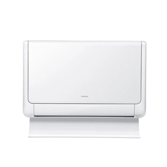 White indoor air conditioner with round corners on a white background