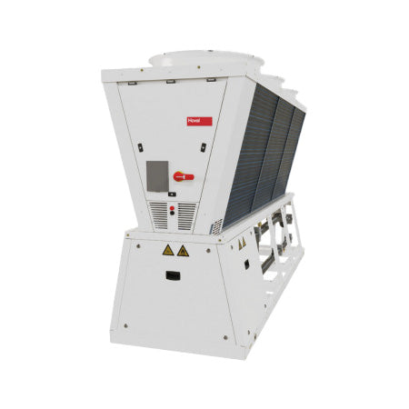 Industrial white Hoval Heat Pump Air Conditioning Unit of a white background