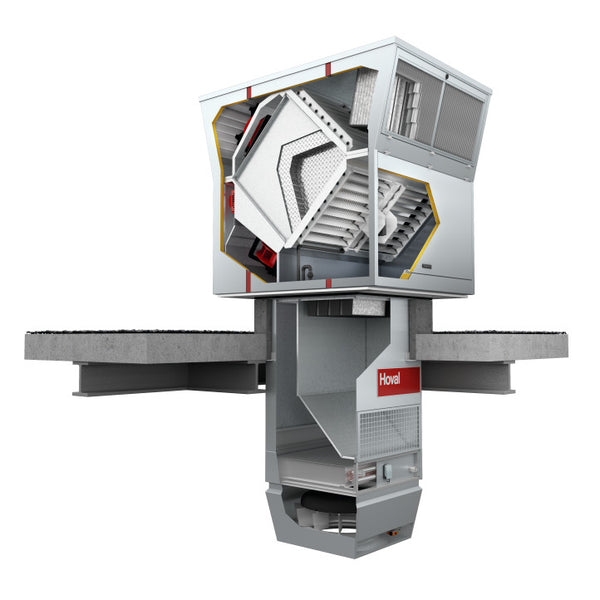 Hoval RoofVent RH Supply & Extract Air-Handling Unit with Central Heat ...
