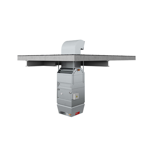 Commercial exhaust system on a white background