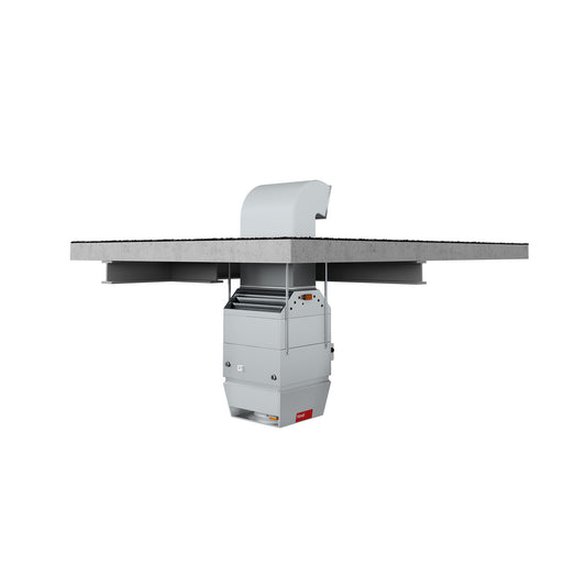 Commercial exhaust system on a white background