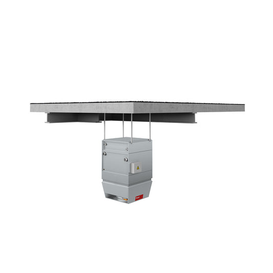 Commercial exhaust system on a white background