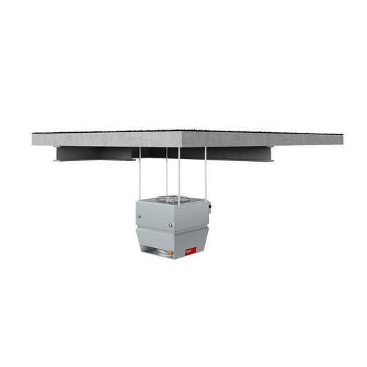 Commercial exhaust system on a white background