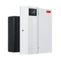 White Hoval water heating device with a screen and black component on a white background