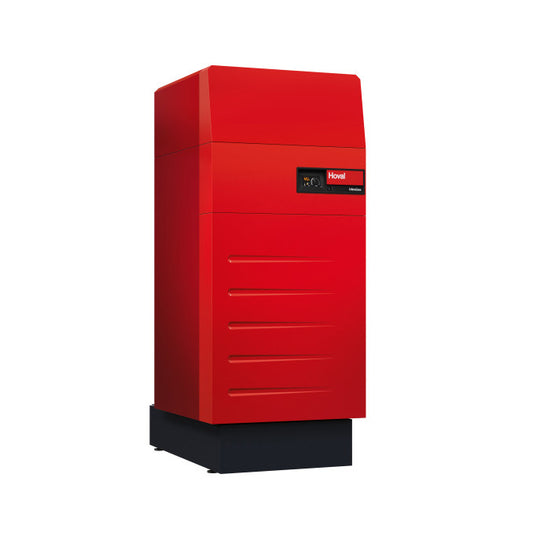 Red Hoval UltraGas 2 boiler unit on a white background