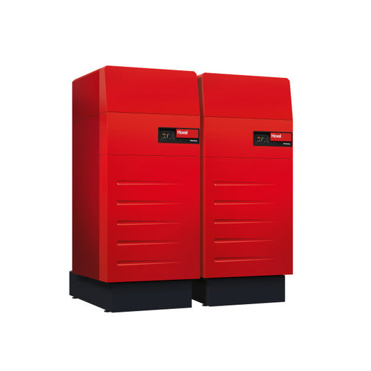 Red Hoval UltraGas 2 double boiler unit on a white background