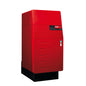 Large Red Hoval boiler on a white background