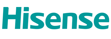 Hisense logo in teal color on a transparent background